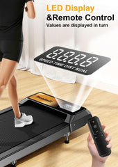 Walking Pad Treadmill with Incline,Walking Pad 2.5HP for Home and Office, 265Lbs Weight Capacity,Treadmill with APP &Remote Control, LED Display
