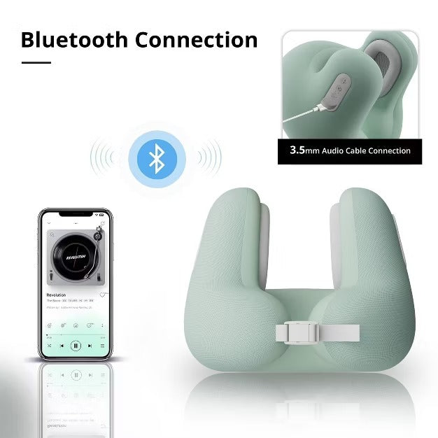 Yvnens Travel Pillow with Built-In Headphones