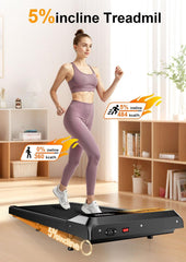 Walking Pad Treadmill with Incline,Walking Pad 2.5HP for Home and Office, 265Lbs Weight Capacity,Treadmill with APP &Remote Control, LED Display