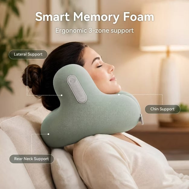 Yvnens Travel Pillow with Built-In Headphones