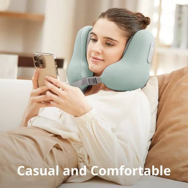 Yvnens Travel Pillow with Built-In Headphones