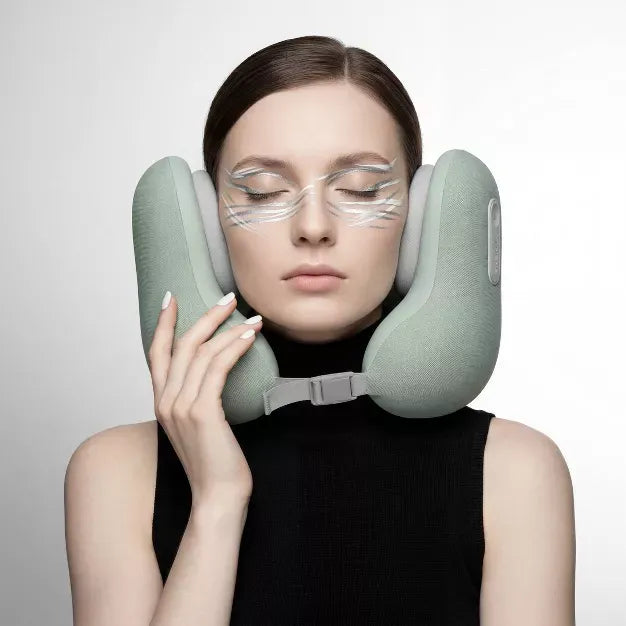 Yvnens Travel Pillow with Built-In Headphones