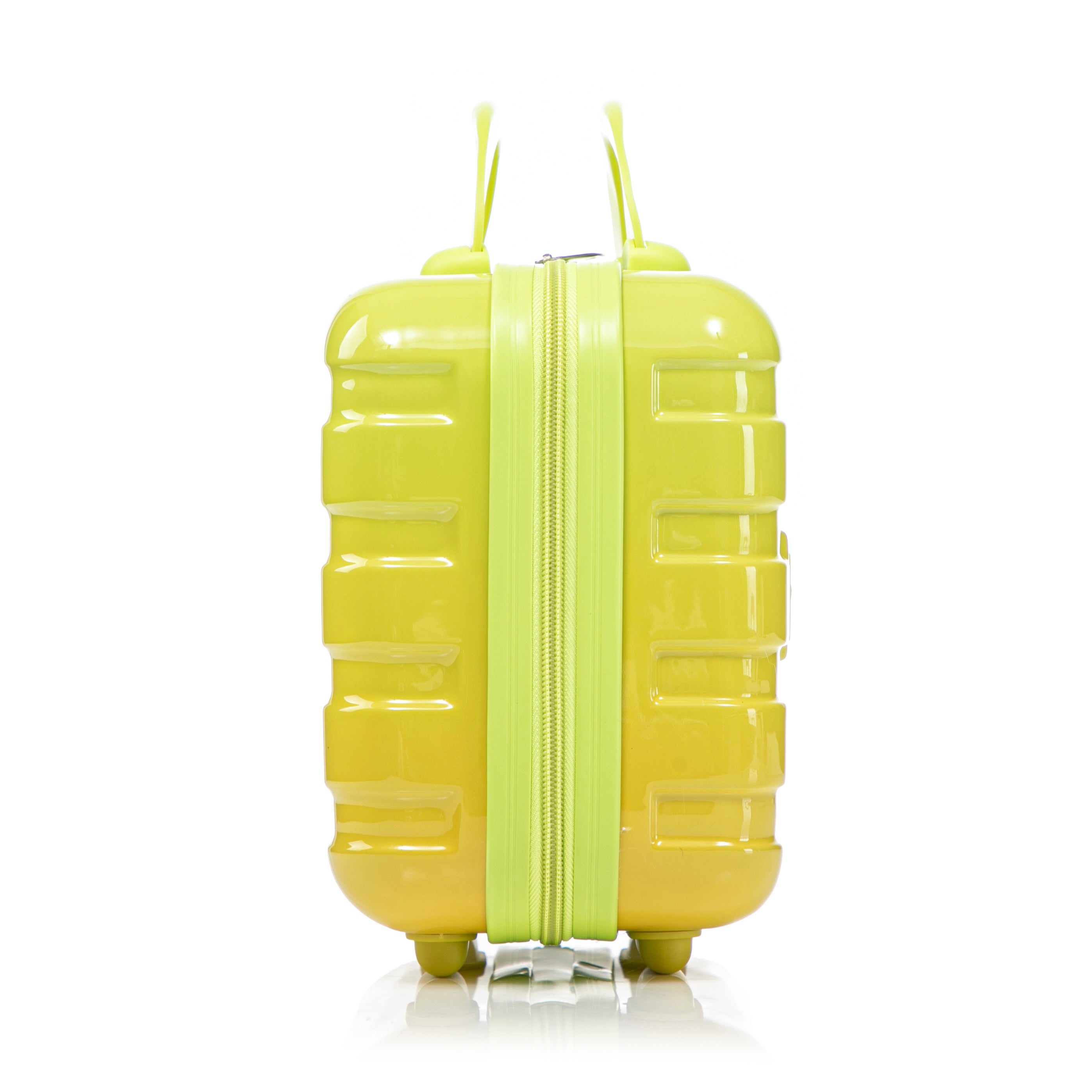 20" Carry-On Suitcase + 14" Cosmetic Case Set (PC Hard Shell, Gradient Yellow/Green)