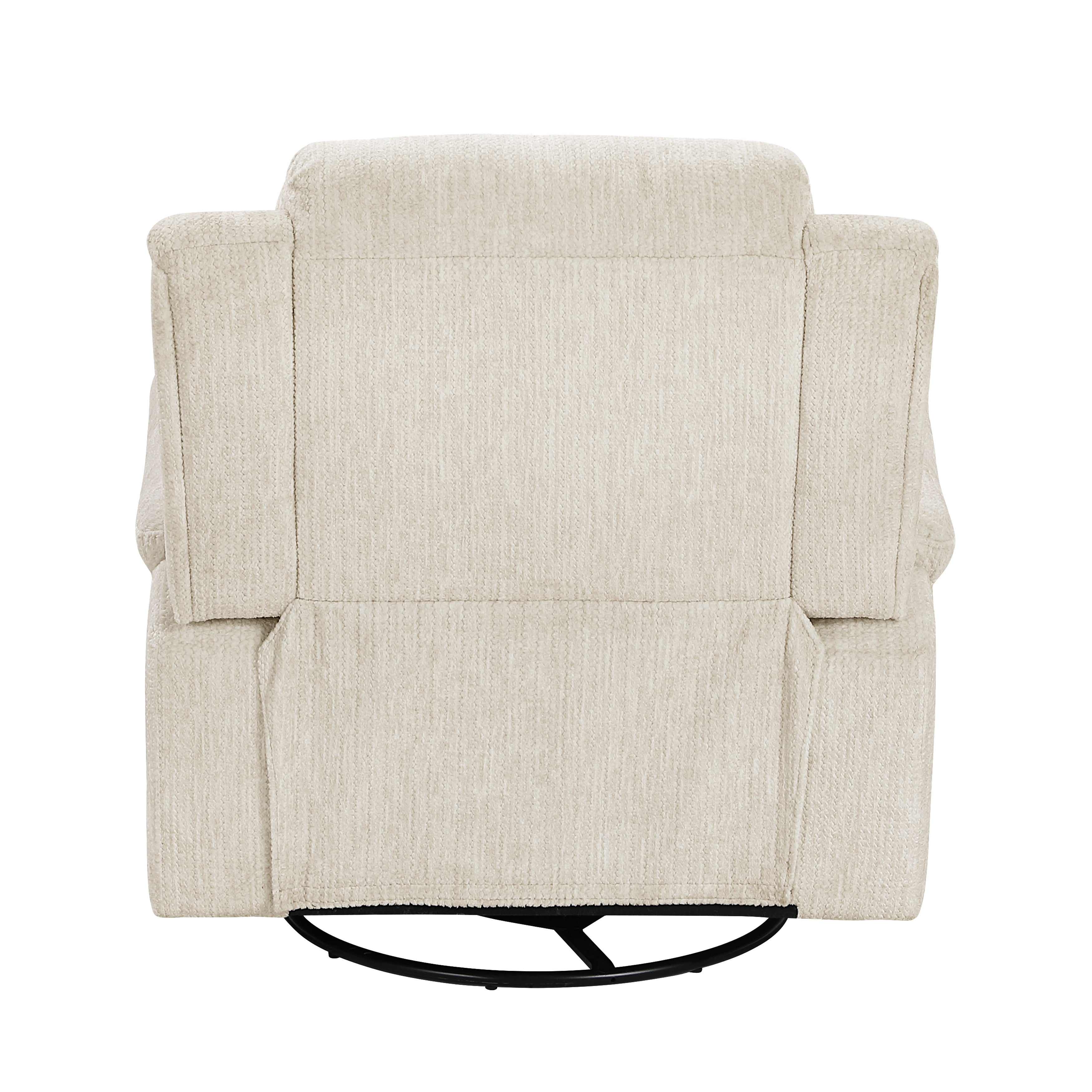 Glider Swivel Recliner Chair Beige Microfiber Upholstery Plywood Frame Durable Plush Comfort Living Room Furniture 1pc
