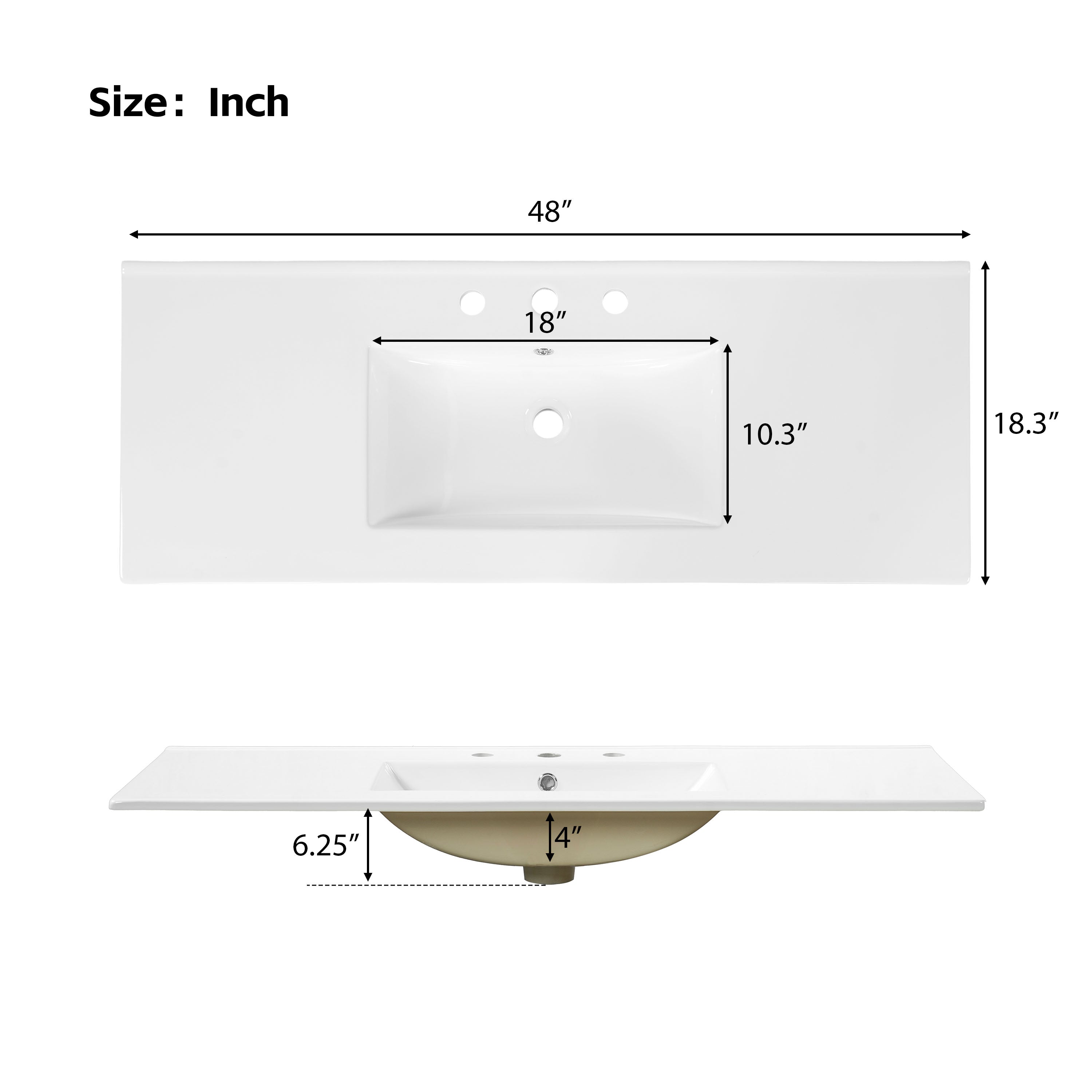 48-Inch Natural Rattan Bathroom Vanity: Solid Wood Frame, 5 Drawers, 2 Rattan Cabinet Doors & Premium Ceramic Sink