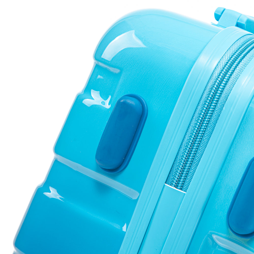 20" Carry-On Suitcase + 14" Cosmetic Case Set (PC Hard Shell, Gradient Navy/Light Blue)