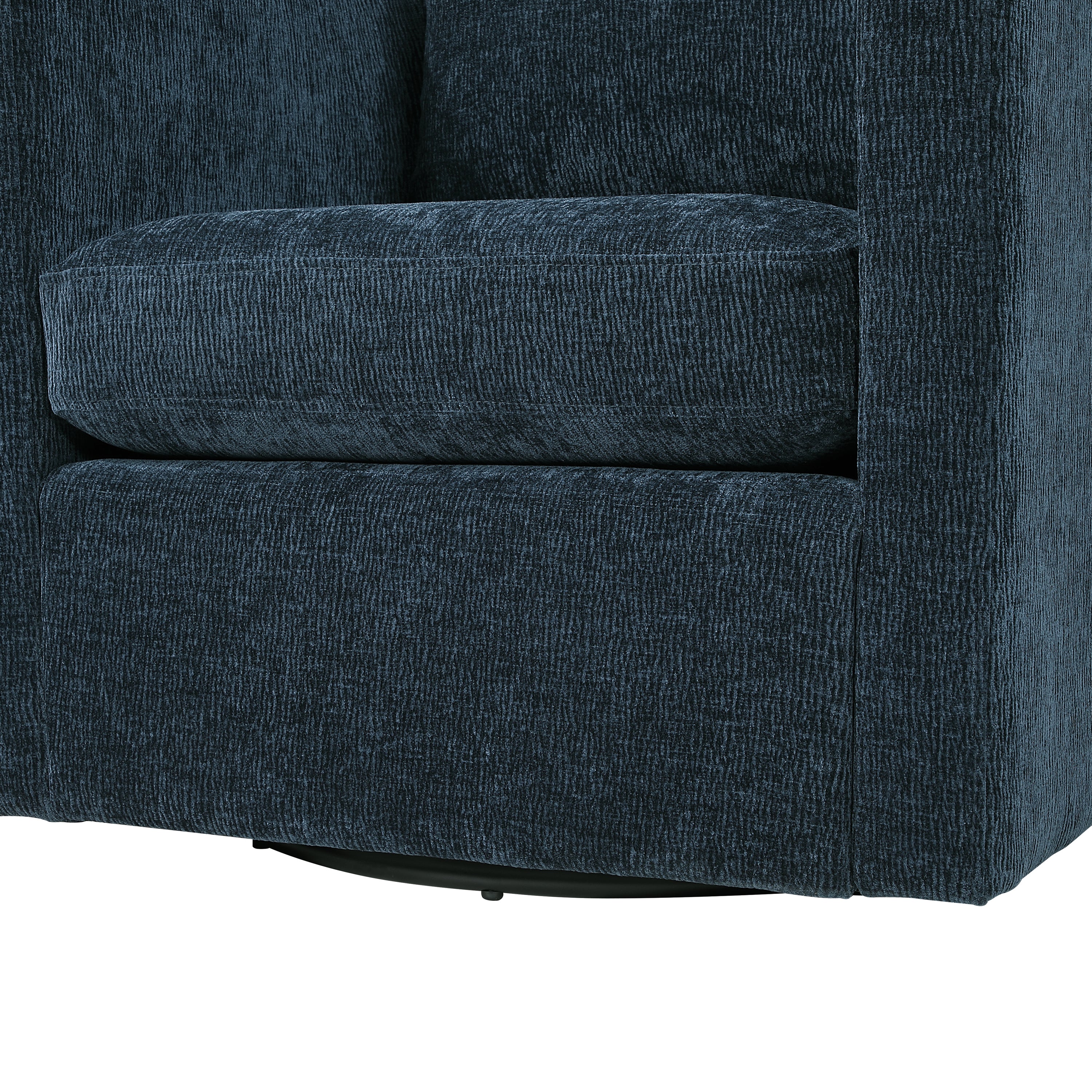 Sutton Navy Blue Swivel Barrel Chair