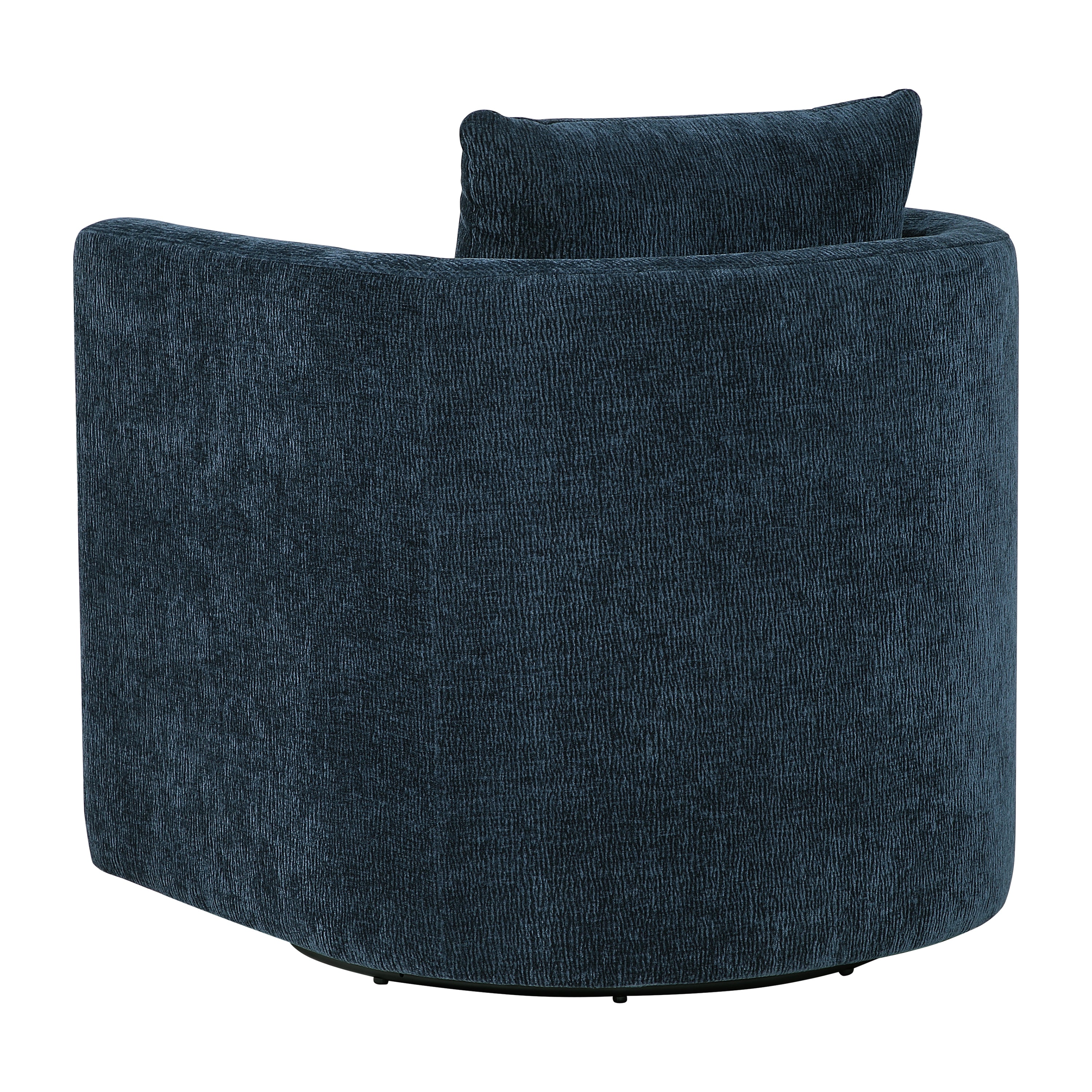 Sutton Navy Blue Swivel Barrel Chair