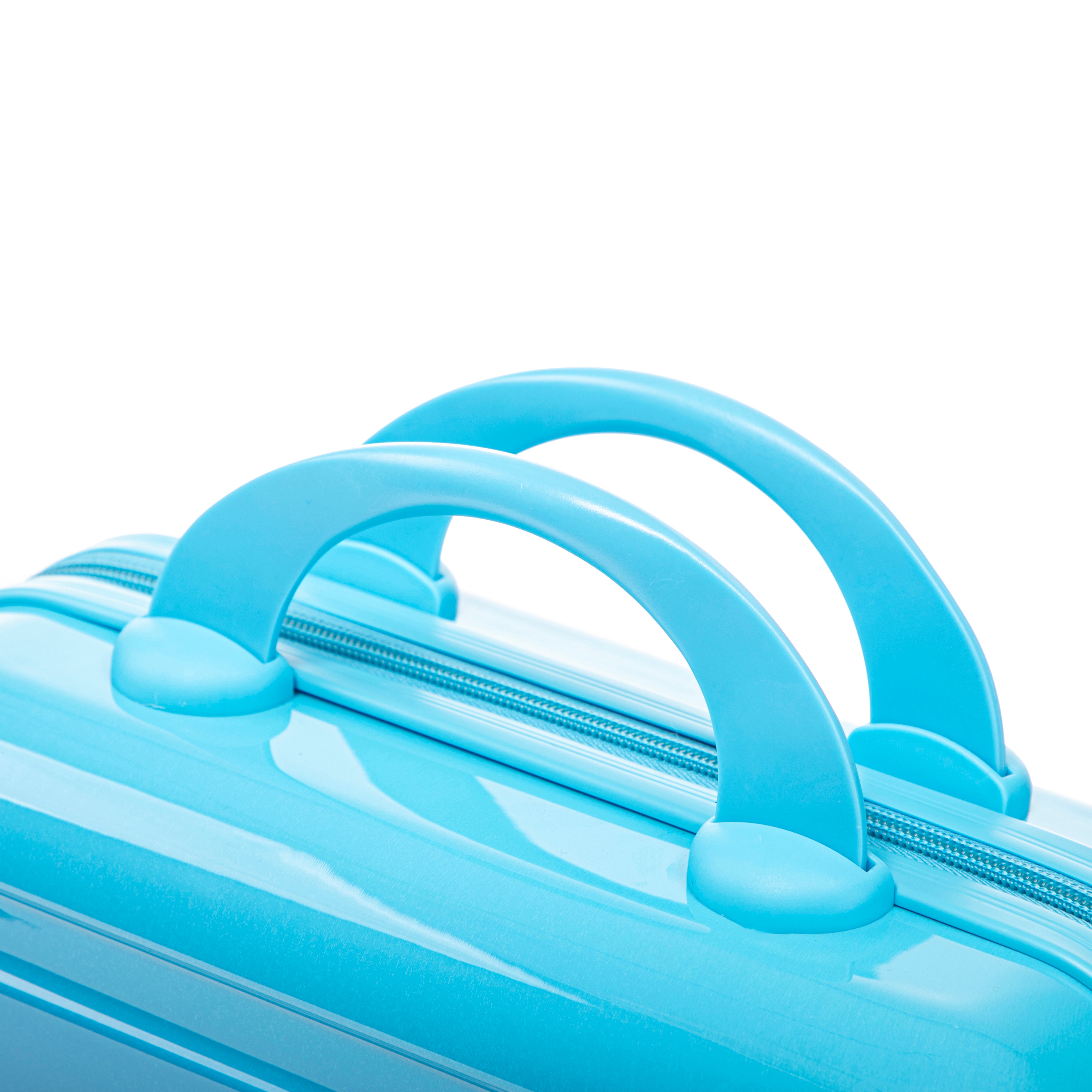 20" Carry-On Suitcase + 14" Cosmetic Case Set (PC Hard Shell, Gradient Navy/Light Blue)
