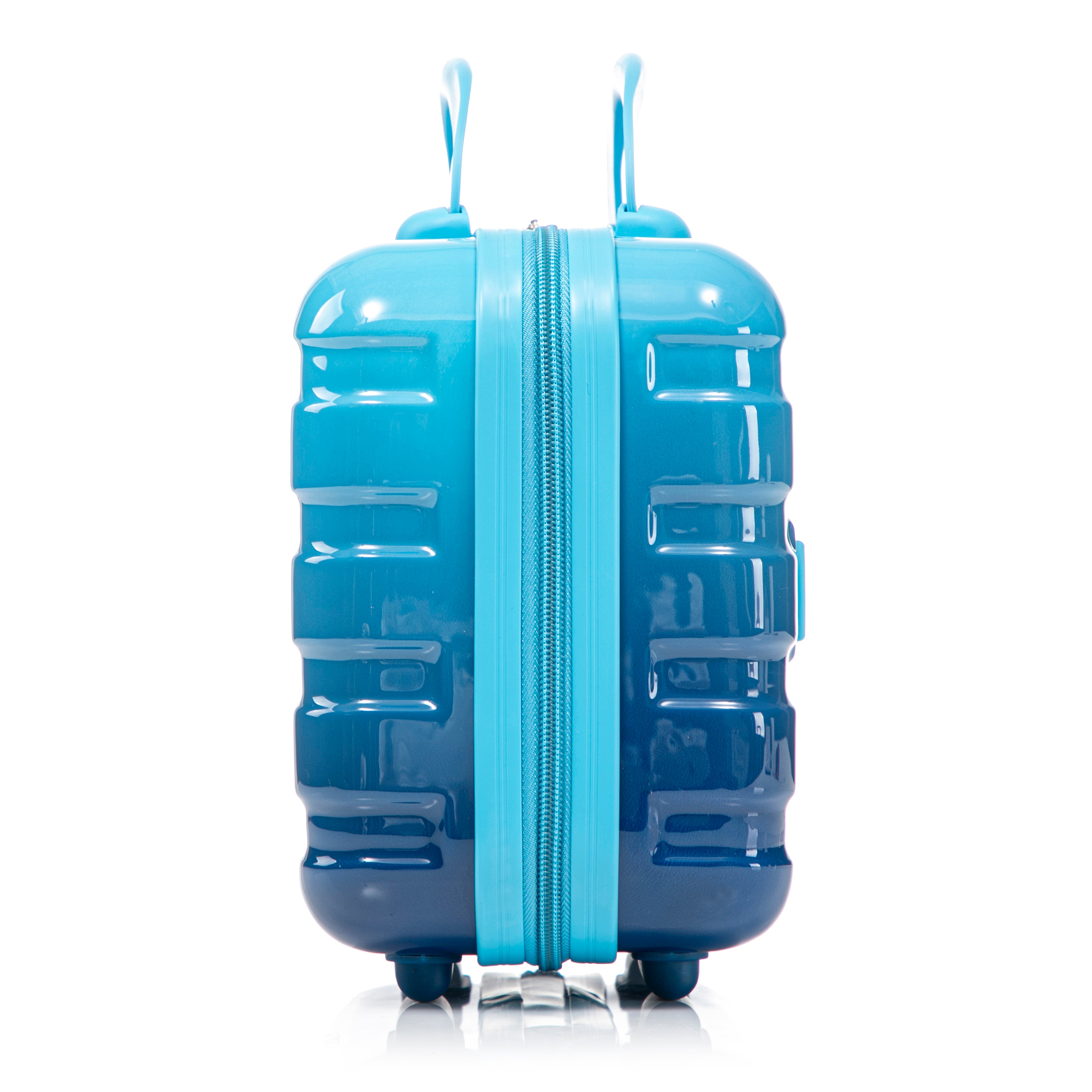 20" Carry-On Suitcase + 14" Cosmetic Case Set (PC Hard Shell, Gradient Navy/Light Blue)