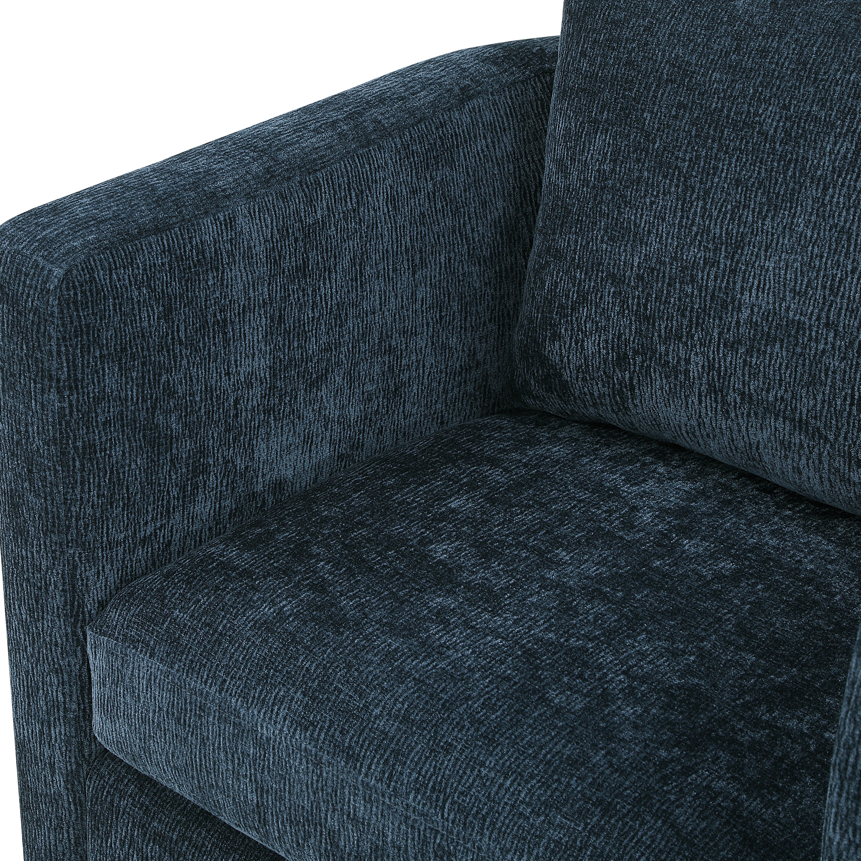 Sutton Navy Blue Swivel Barrel Chair
