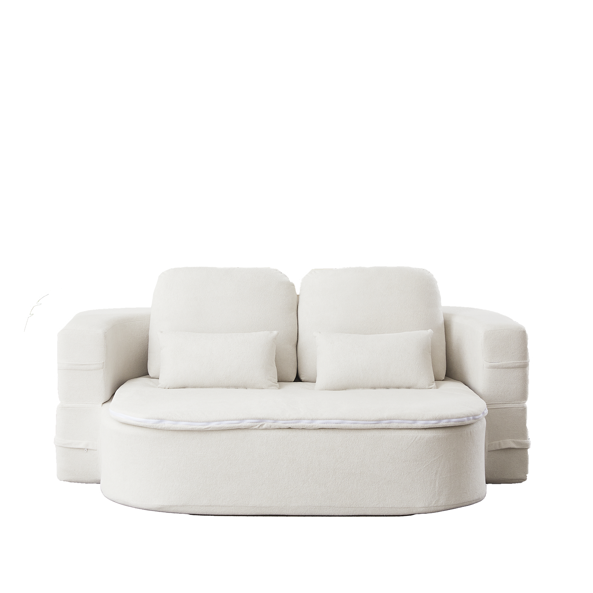 75''2-in-1 Foldable Sofa,Convertible Sleeper Foam Sofa Bed with Multi Functional Blanket, Chenille Floor folding sofa bed,  Floor Sofa Lounge Sofa for Living Room Bedroom Lounge Studio