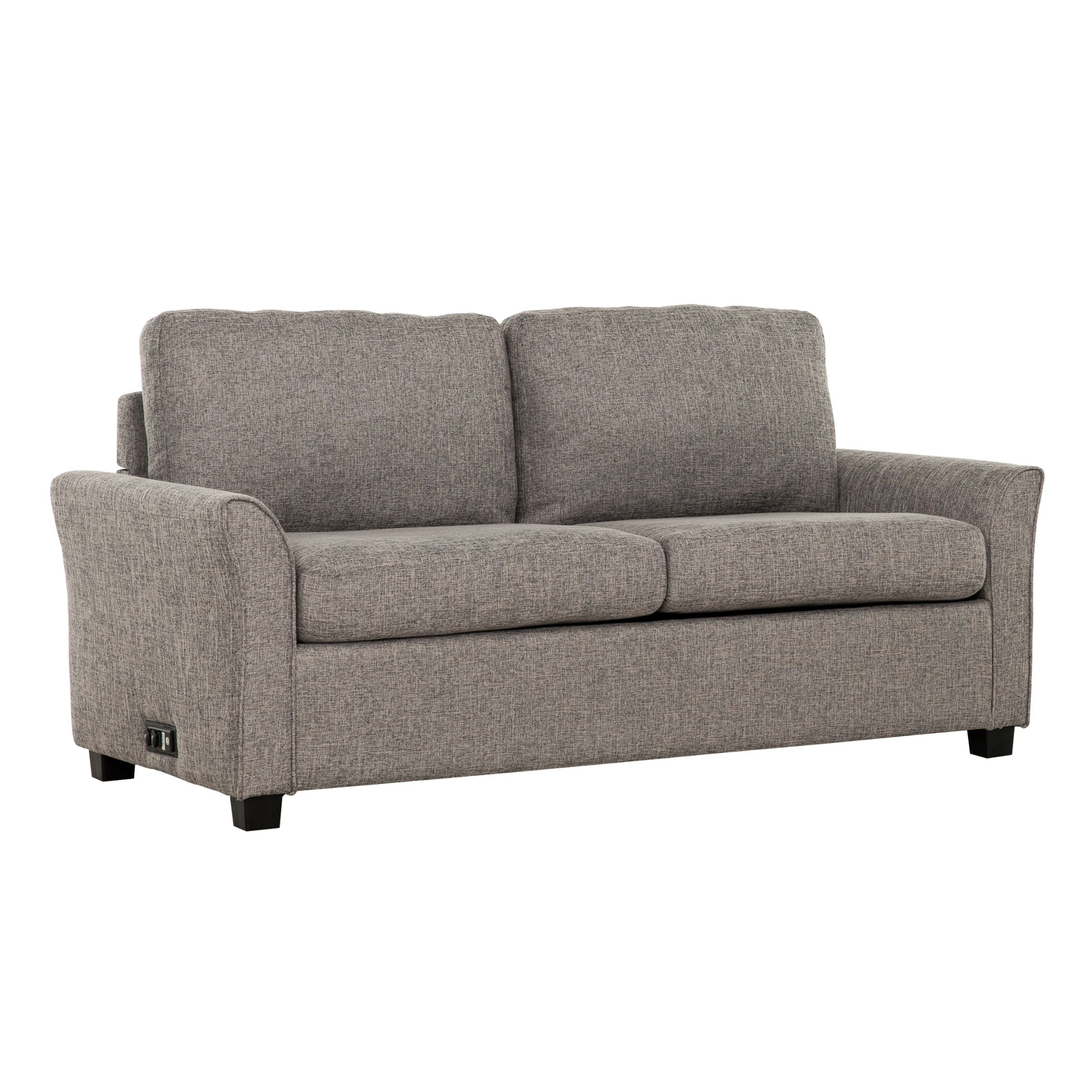 Convertible Sleeper Sofa Couch with USB Ports, Modern Living Room Furniture Full-Size Sofa Bed, Grey