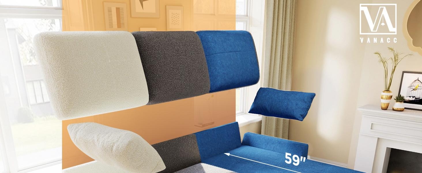 AMERLIFE L-Shaped Sectional Storage Sofa with Chaise, Reversible Sleeper Sofa Bed, 2-in-1 Pull Out Couch Living Room Furniture/Best Gift Ideas/Christmas Gifts