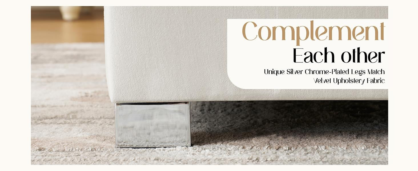 AMERLIFE Modern Bed Frame with 58" Tall Headboard, Velvet Upholstered Platform Bed with Channel Tufted Wingback Headboard & Plating Trim Design, No Box Spring Needed, Luxury Bedroom Furniture/Best Gift Ideas/Christmas Gifts