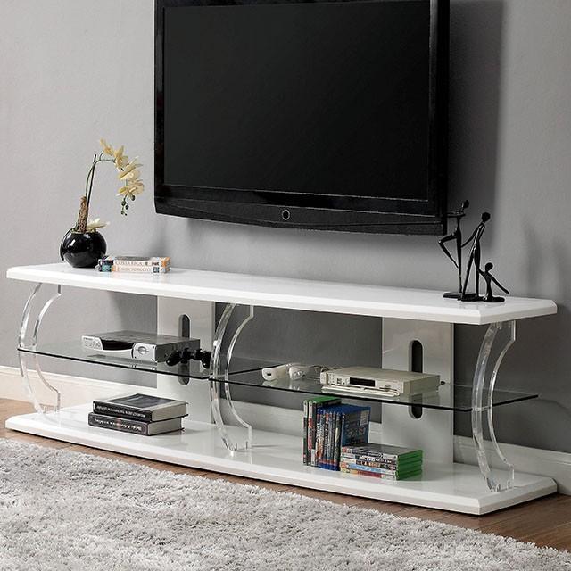 Ernst White/Clear 60  TV Stand