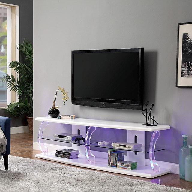 Ernst White/Clear 60  TV Stand