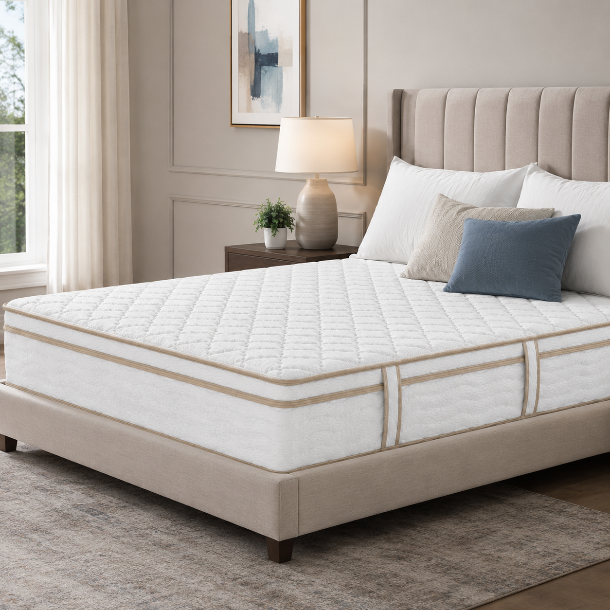 Furni 12 Inch Hybrid Mattress – Individually Wrapped Coils, Cooling Comfort, Multiple Sizes