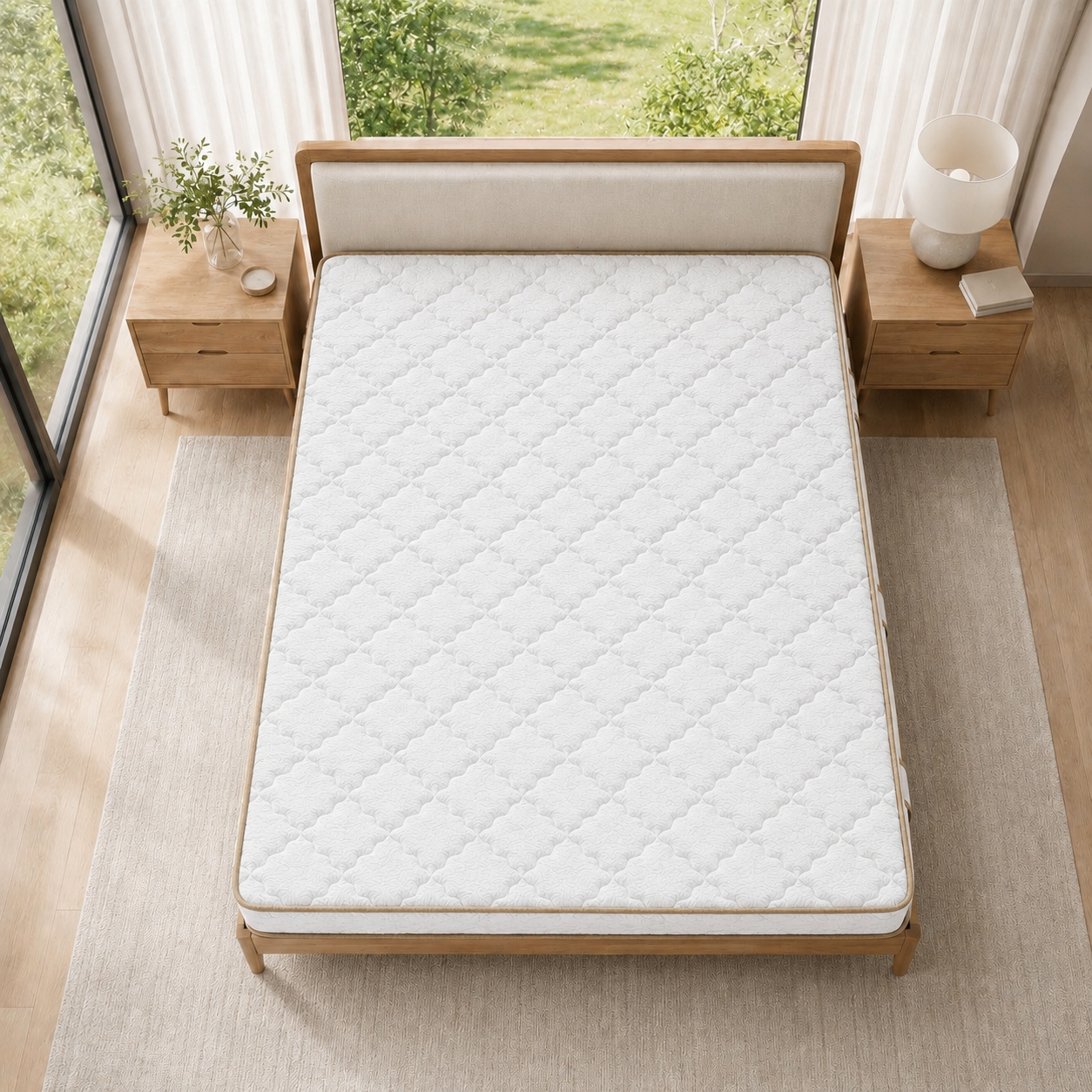 Furni 12 Inch Hybrid Mattress – Individually Wrapped Coils, Cooling Comfort, Multiple Sizes