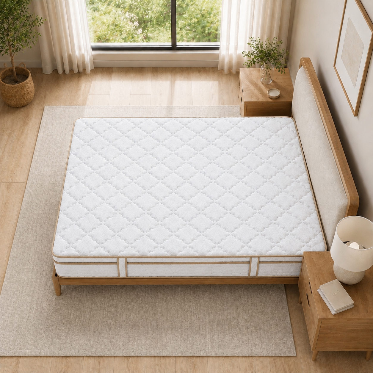 Furni 12 Inch Hybrid Mattress – Individually Wrapped Coils, Cooling Comfort, Multiple Sizes