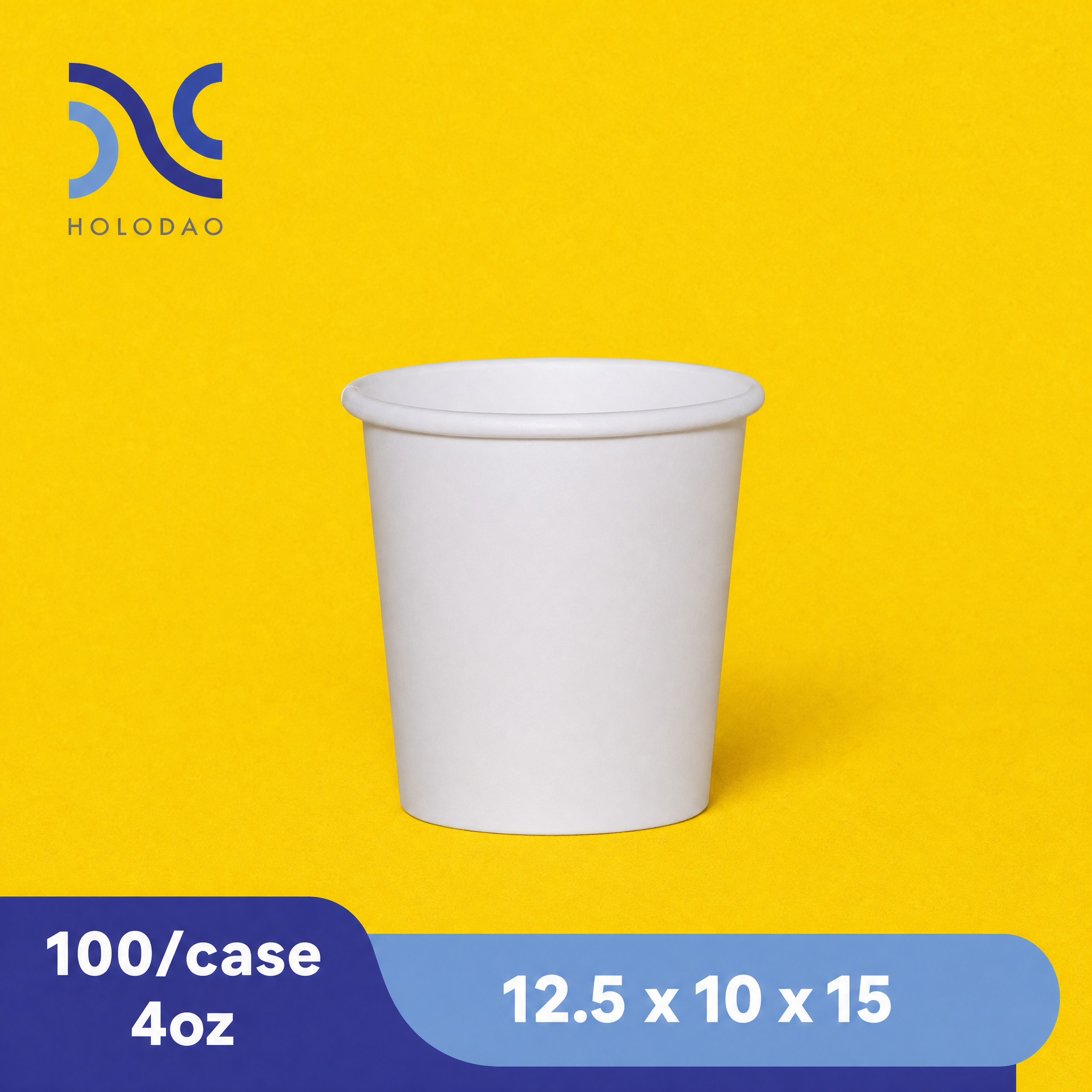 100 Pack 4oz Paper Cups, Coffee Cups, White Paper Hot/Cold Disposable Beverage Drinking Cup for Water, Juice, Coffee, Tea