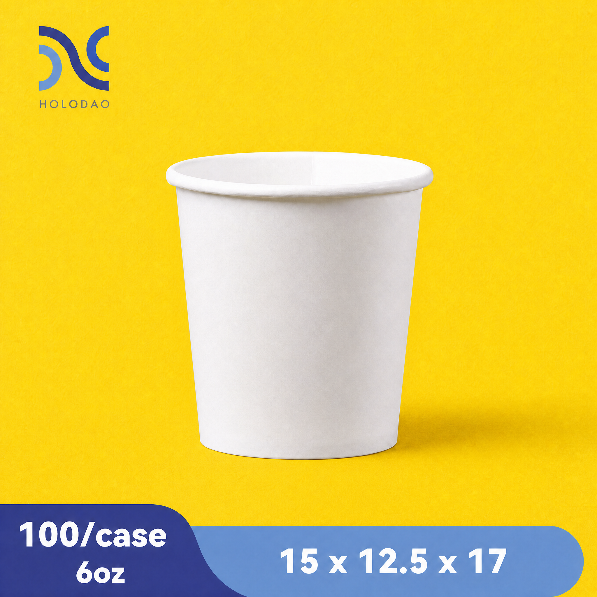 100 Pack 6oz Paper Cups, Coffee Cups, White Paper Hot/Cold Disposable Beverage Drinking Cup for Water, Juice, Coffee, Tea