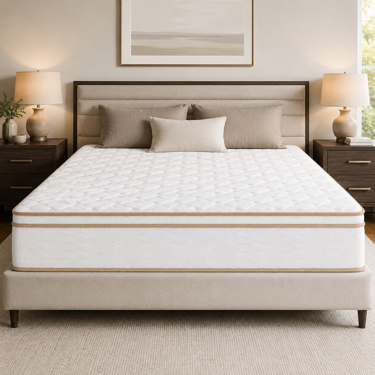 Furni 12 Inch Hybrid Mattress – Individually Wrapped Coils, Cooling Comfort, Multiple Sizes
