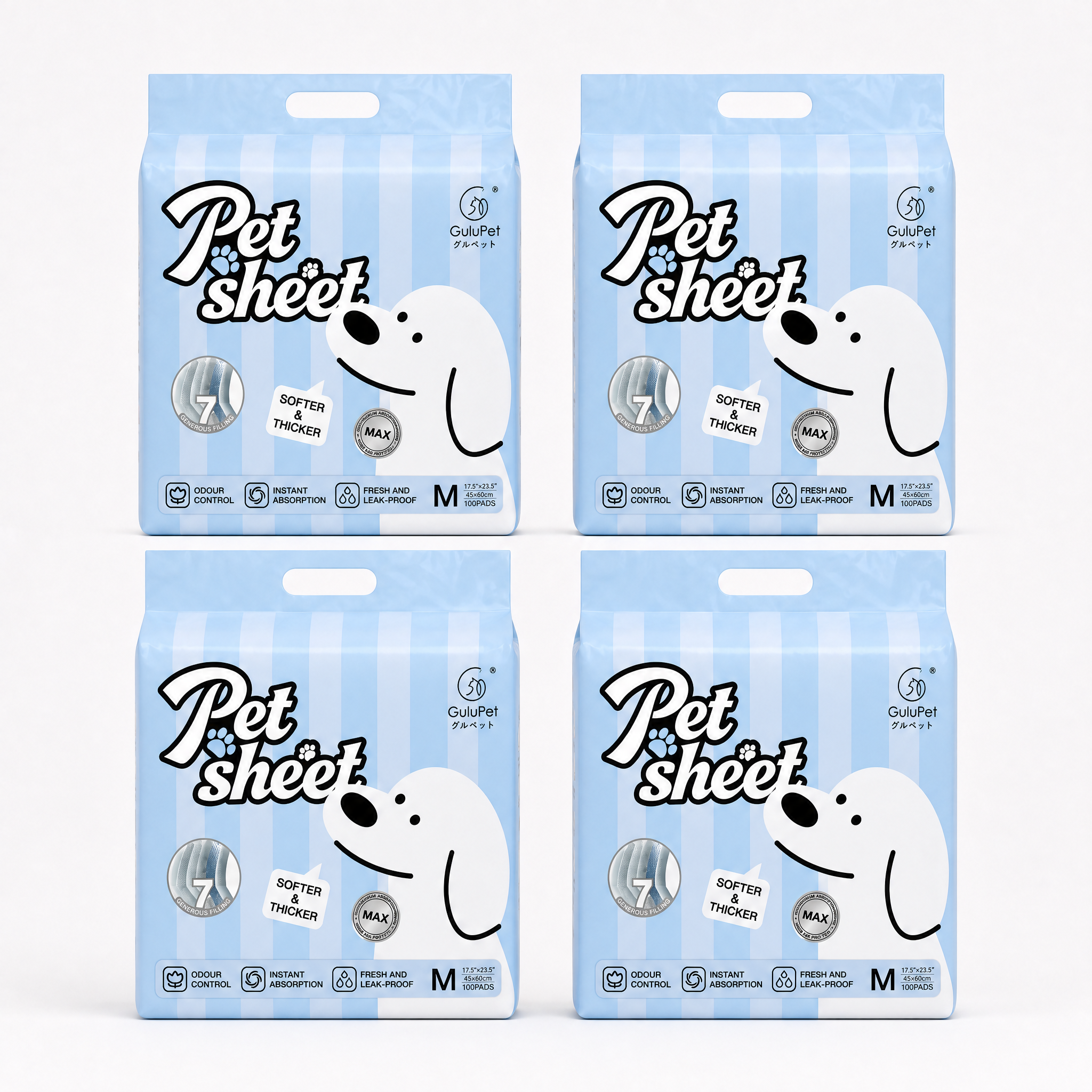 GuluPet - Premium Thickened Pet Training Pads 7 Layers