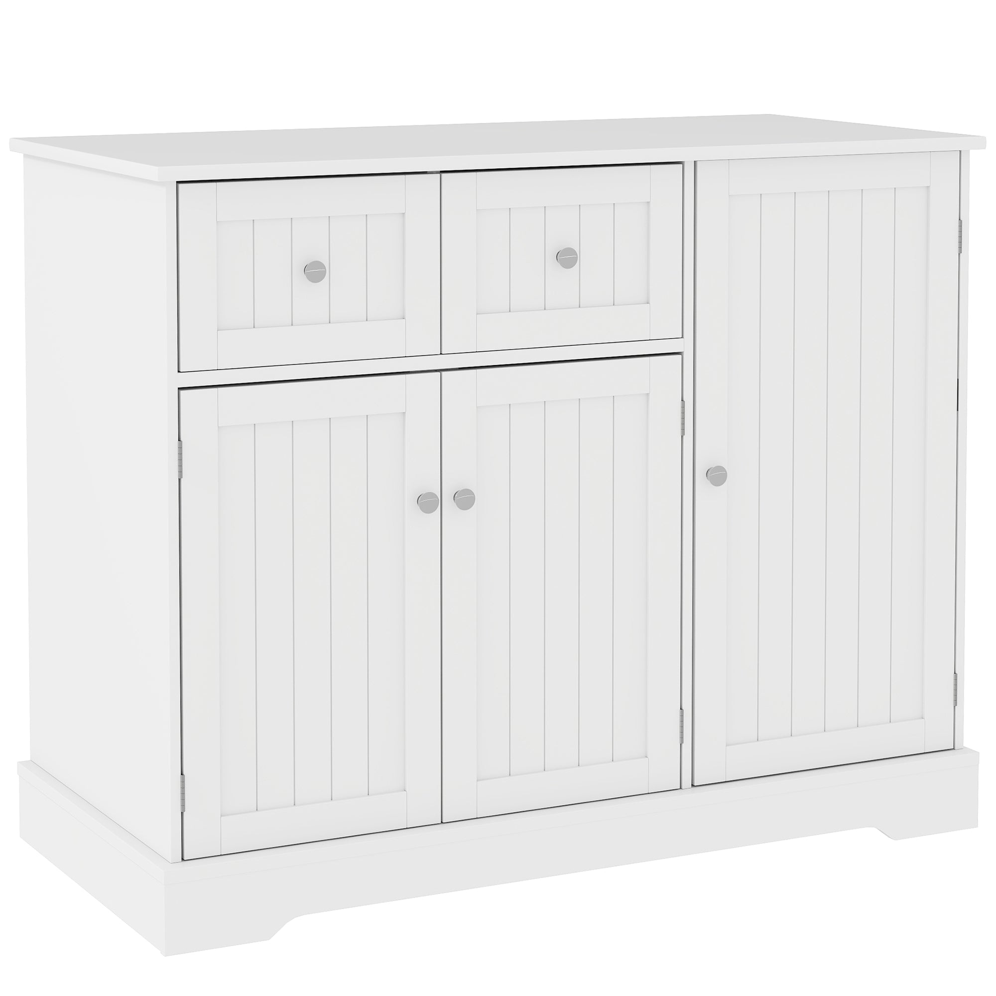 PawHut Cat Litter Box Enclosure with Drawers, Storage, Anti-tip Kit, 39" x 18" x 31.5", White