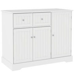 PawHut Cat Litter Box Enclosure with Drawers, Storage, Anti-tip Kit, 39" x 18" x 31.5", White
