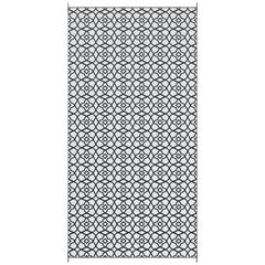 Outsunny Reversible Outdoor Rug Carpet RV Camping Rugs with Carry Bag, 9' x 18', Black & White Clover
