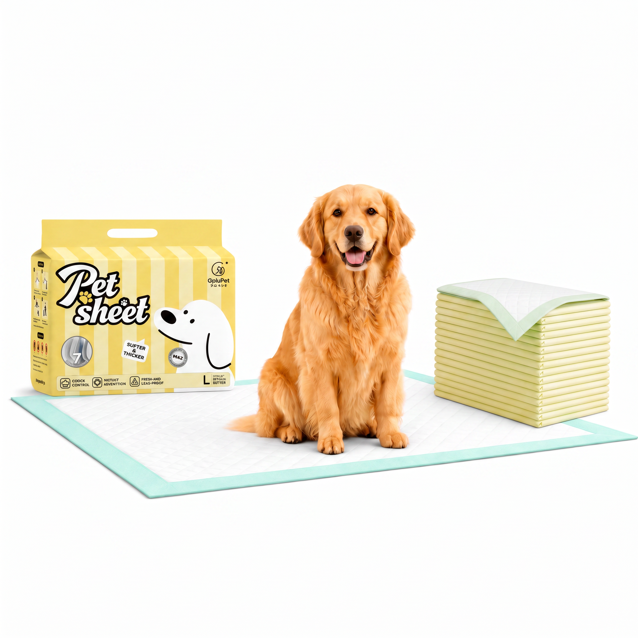 GuluPet - Premium Thickened Pet Training Pads 7 Layers | Large 28×34 in
