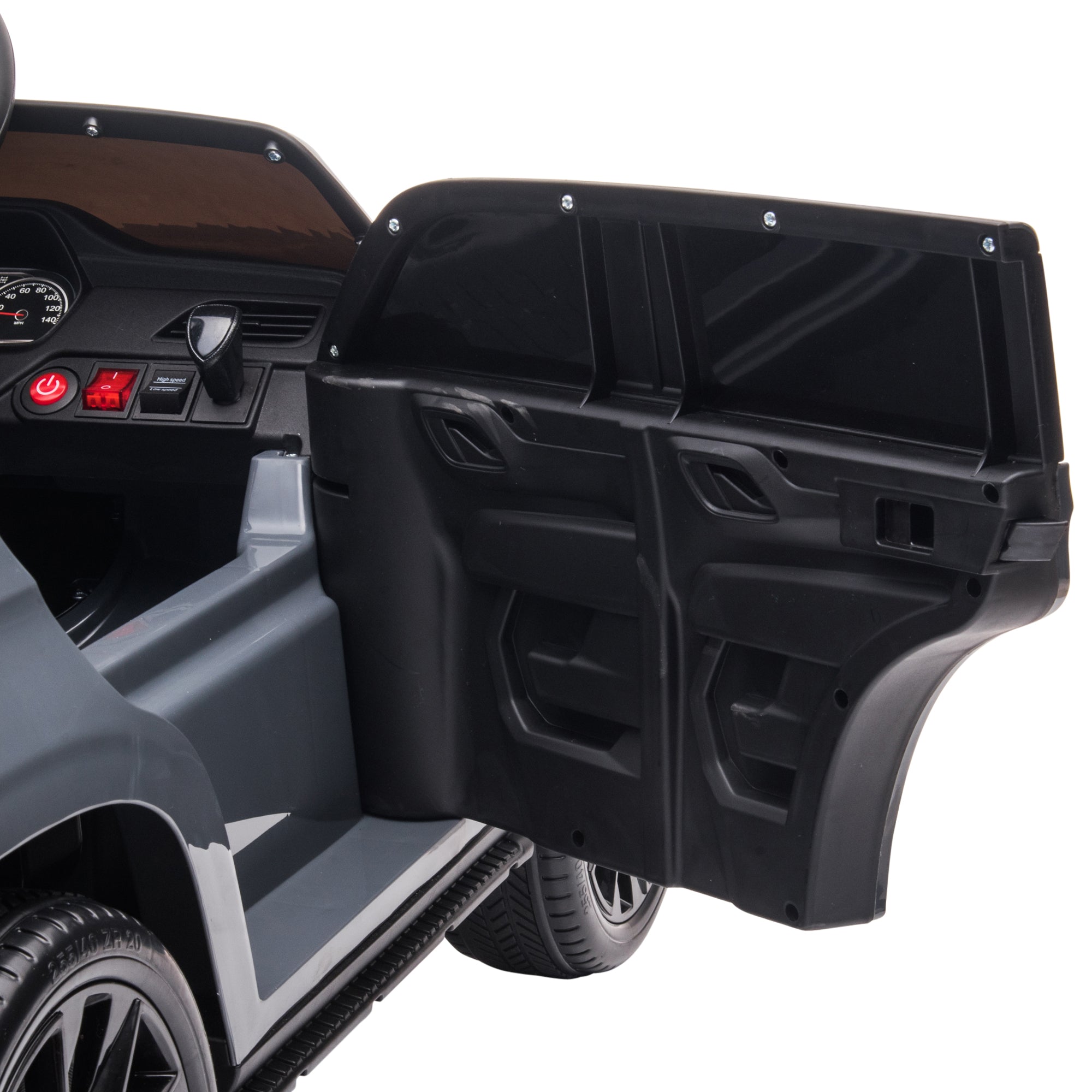 Aosom Licensed Chevrolet Tahoe Ride On Car, 12V 7AH Battery Power Ride On Toy with Parent Remote Control, LED Lights, Music, 4 Wheeler Suspension, 3 Speeds, Kids Electric Vehicle for Aged 3+, Gray