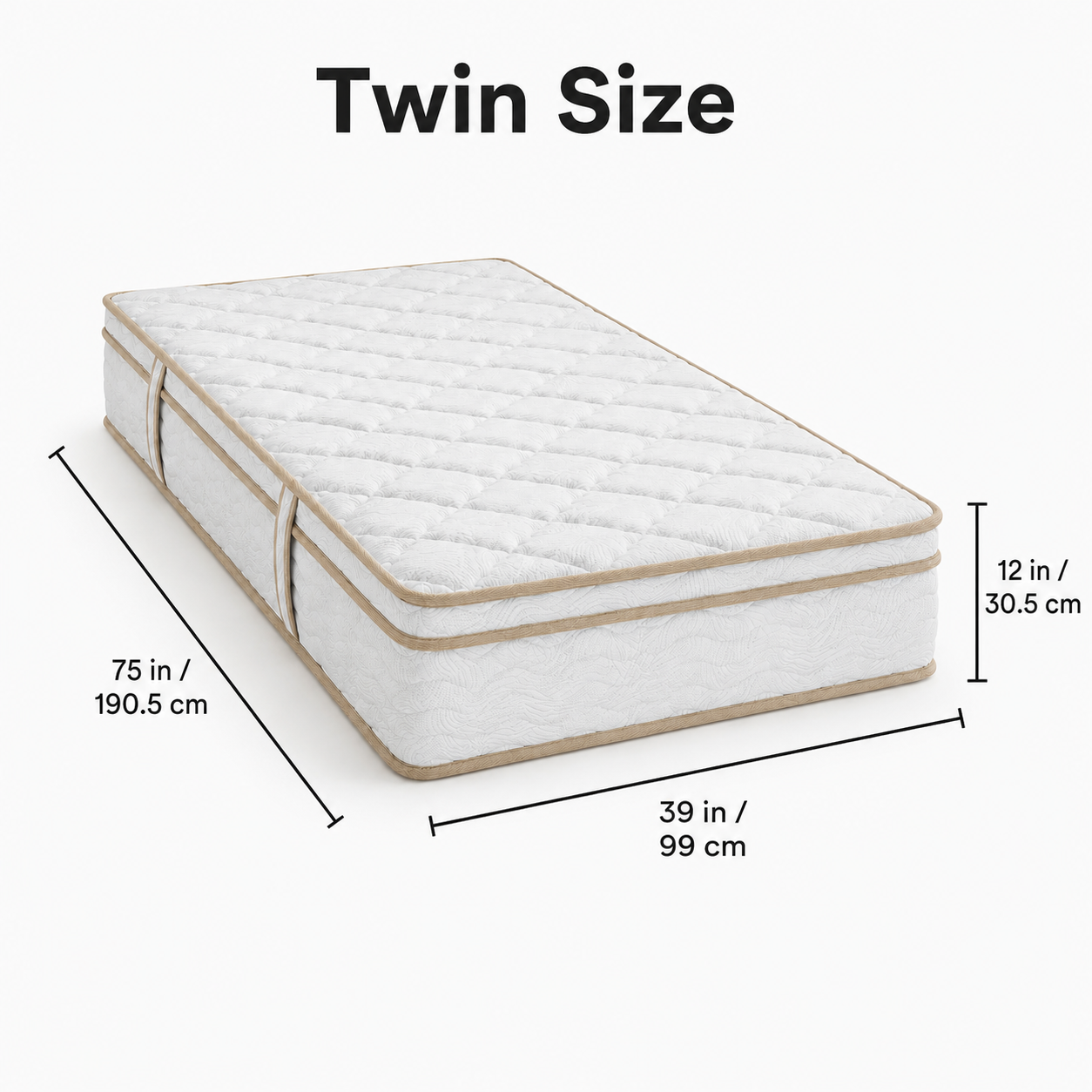 Furni 12 Inch Hybrid Mattress – Individually Wrapped Coils, Cooling Comfort, Multiple Sizes