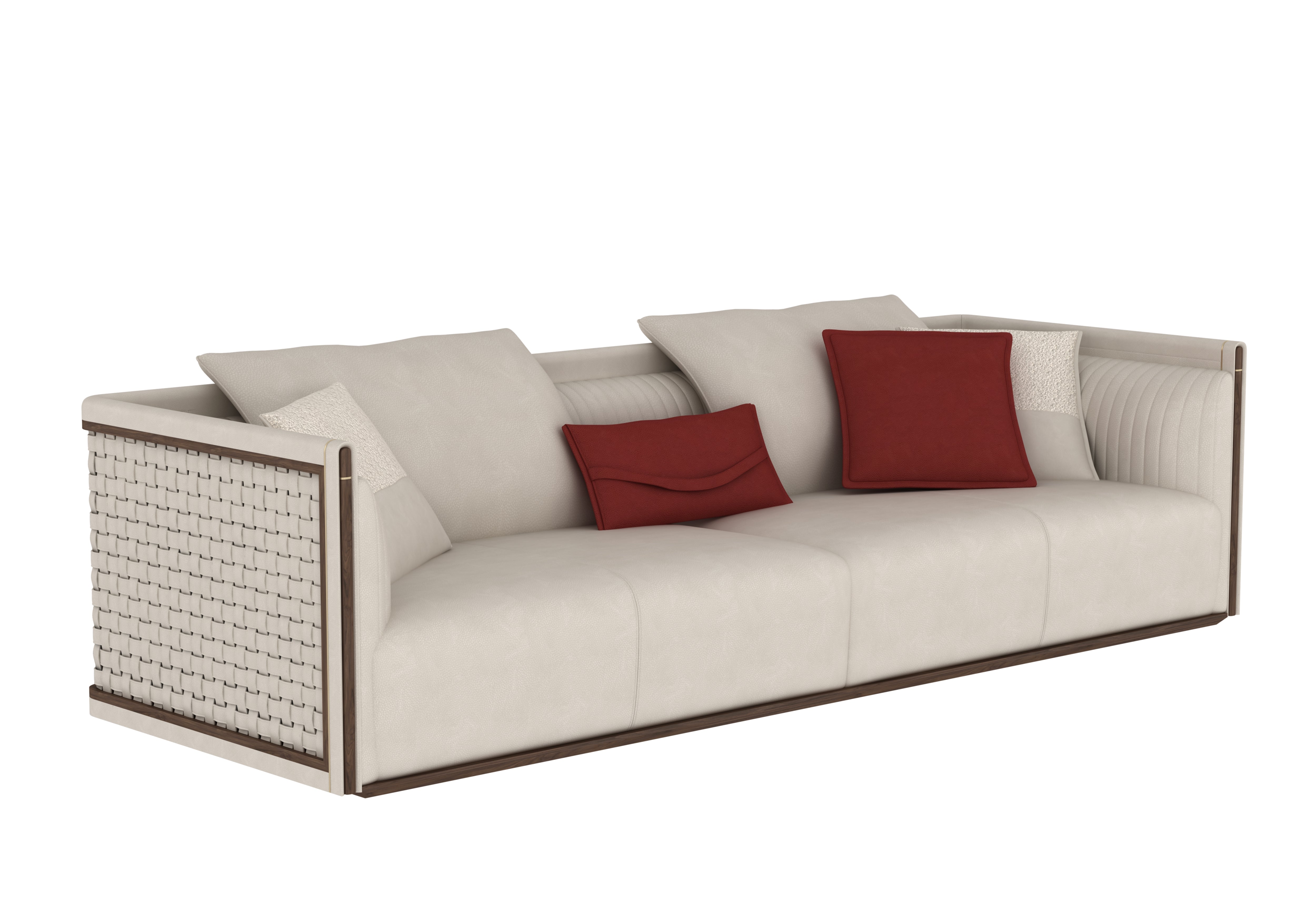 Four-Seat Sofa — Square Arm Design