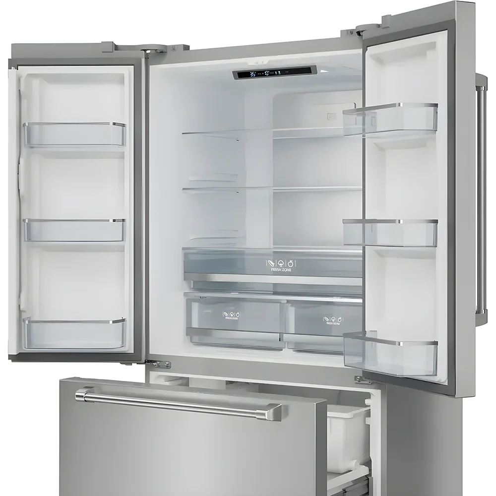 Yukon 36 inch | Silver | French-Door Counter-Depth Refrigerator with Bottom Freezer