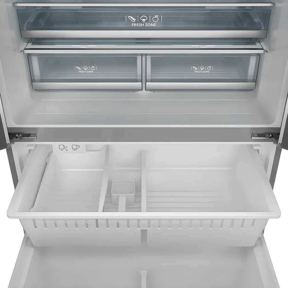 Yukon 36 inch | Silver | French-Door Counter-Depth Refrigerator with Bottom Freezer