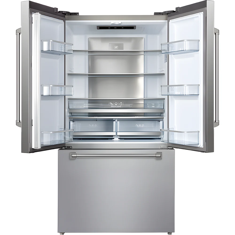 Yukon 36 inch | Silver | French-Door Counter-Depth Refrigerator with Bottom Freezer