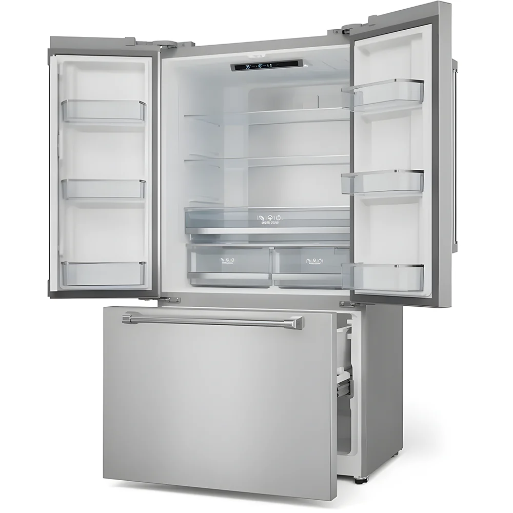 Yukon 36 inch | Silver | French-Door Counter-Depth Refrigerator with Bottom Freezer