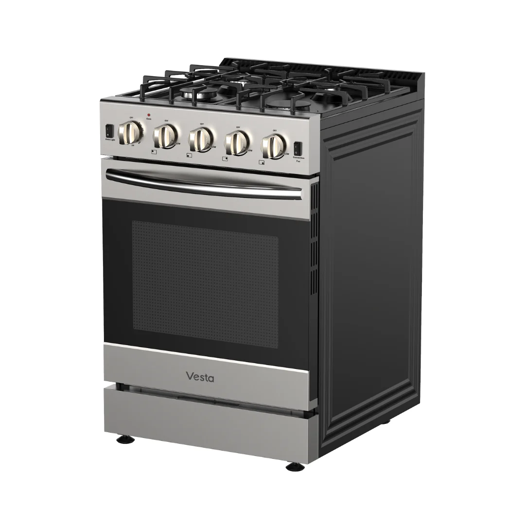 Idaho 24 inch  Silver Full Gas Range