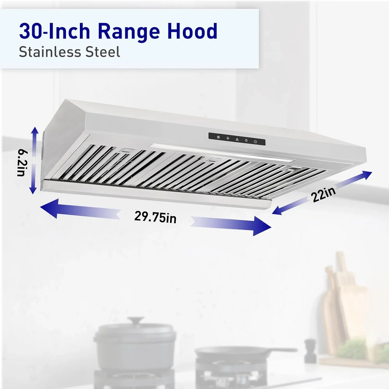 Arlington 30 inch | Silver | 850 CFM Under-Cabinet Range Hood