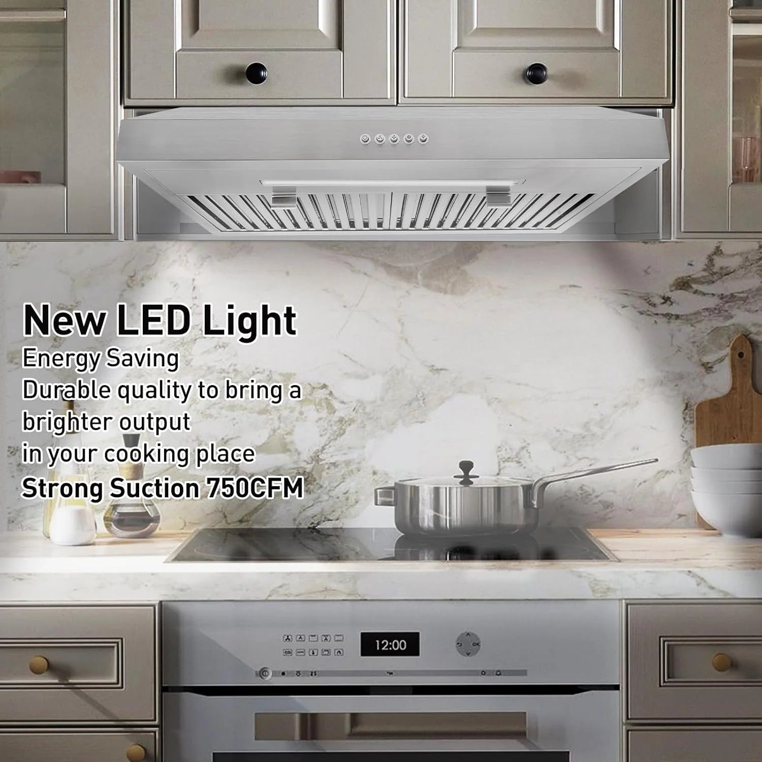 Chicago 24 inch  | Silver | 750 CFM Under-Cabinet Range Hood