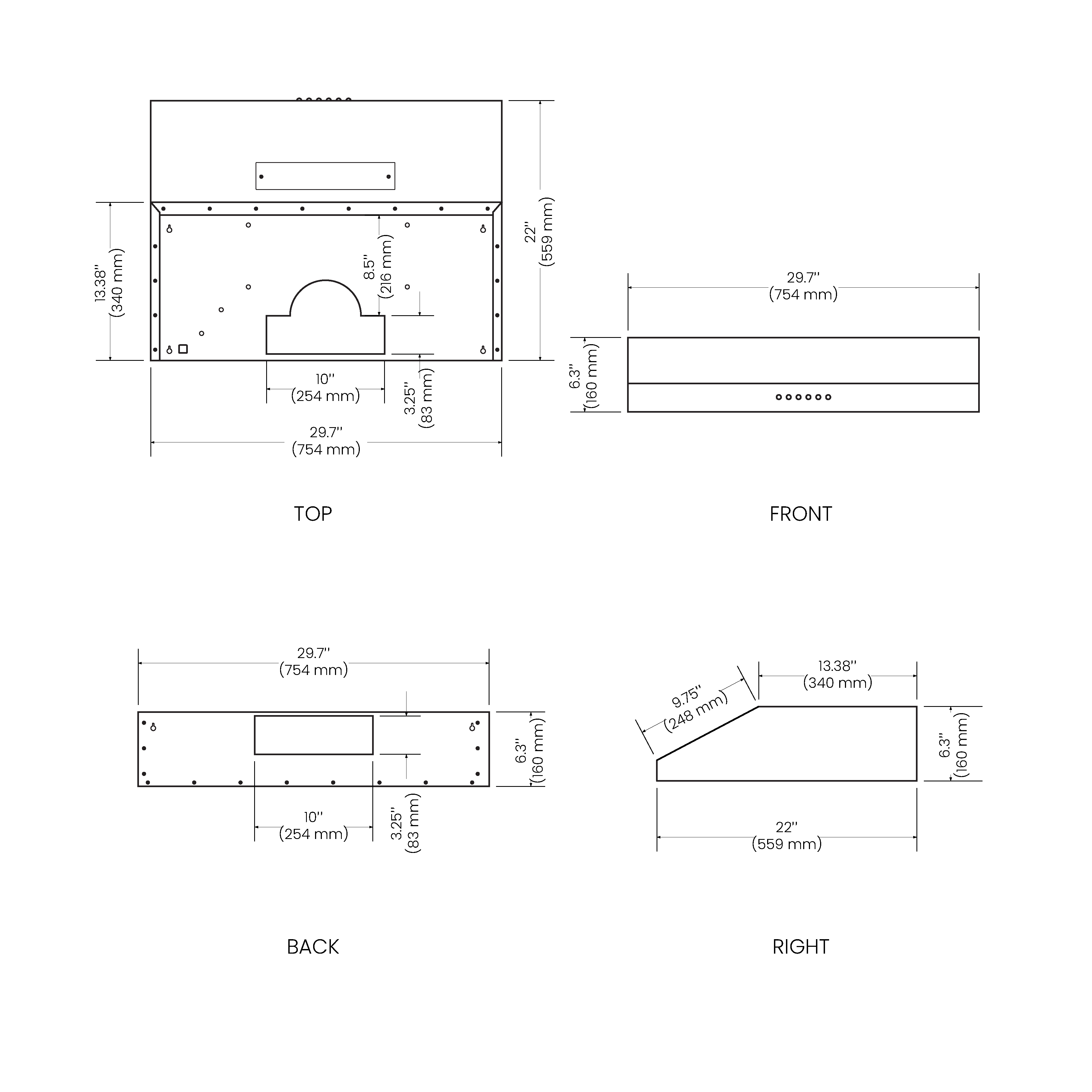 Charlotte 30 inch | Silver | 500 CFM Under-Cabinet Range Hood