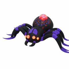 Giant Inflatable Halloween Disco Spider 2.4m with Flashing LED Globe