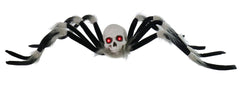 Giant Halloween Skull Spider Decoration 90cm with Red LED Eyes