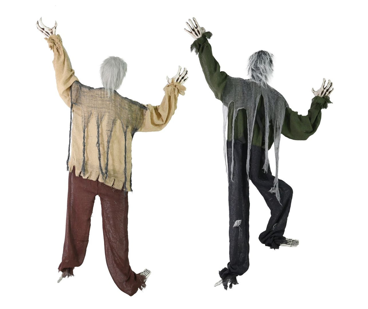 Halloween Lifesize Climbing Zombie Decoration 1.75m – Brown