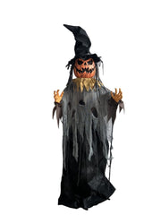 Animated Halloween Hanging Skeleton Witch 1.6m with Sound & Light