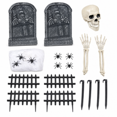 Halloween Graveyard Decoration Set 54.5cm – 18 Piece Complete Kit