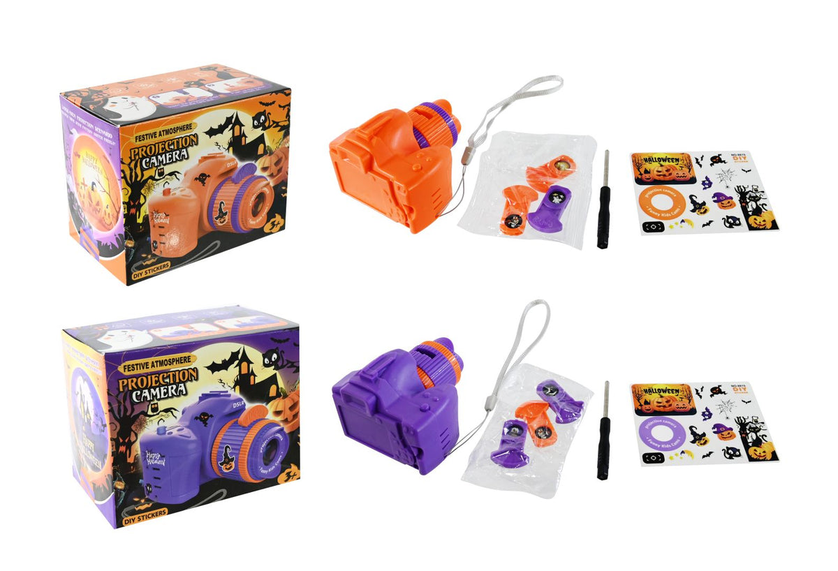 Halloween Projection Camera with Ghost & Skeleton Slides - Orange