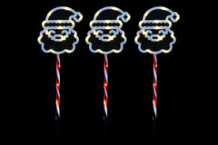 Solar Candy Santa Face Path Stakes 3pk
